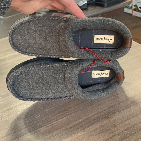 NWT 2020 Men’s Dearfoams Indoor Outdoor Slippers Gray Heather - Picture 6 of 7